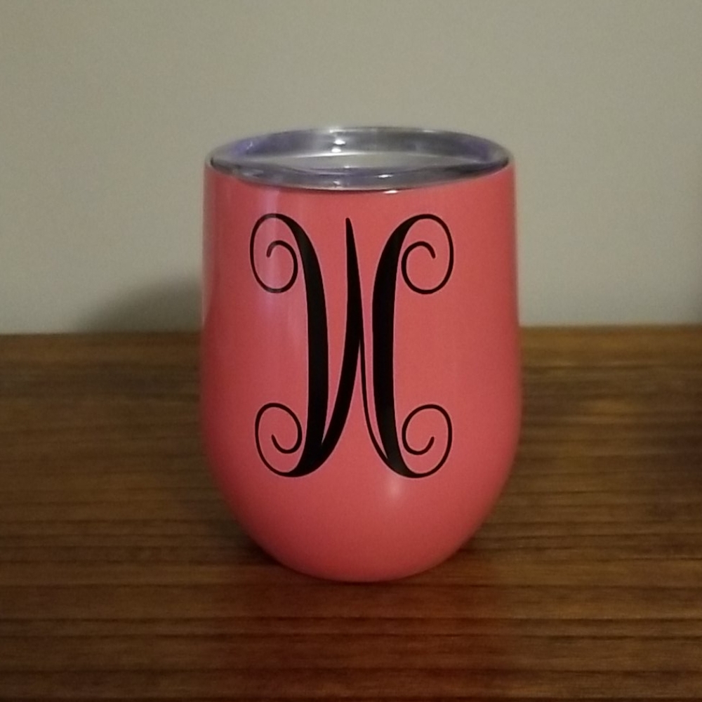 Swig NWOT "W" Initial wine tumbler